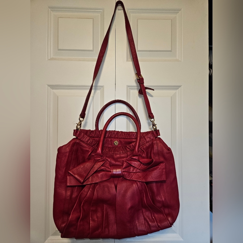 RED Valentino Cherry Red Bow Shoulder Bag